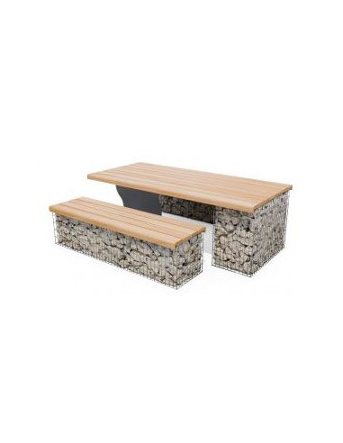 Table pique-nique gabion Magnum - PIN CLIV
