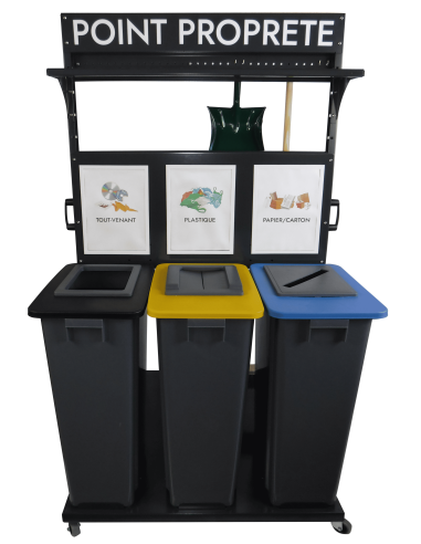 Point propreté modulable - 3 flux