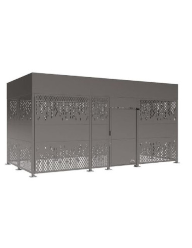 Abri vélos sécurisé Horizon avec bardages en acier Lg 6m