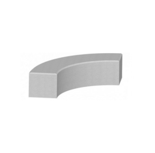 Banquette Harlem courbée 2000 x 500 x 500 blanc