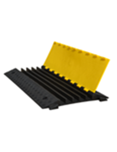 Ralentisseur passage câbles 2 canaux 90 mm jaune