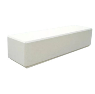 Banquette AMOS 2000 x 450 x 450 mm blanc sablé