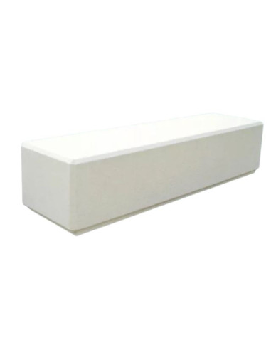 Banquette AMOS 2000 x 450 x 450 mm blanc sablé