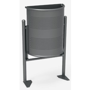 Corbeille semi-circular 40 L acier