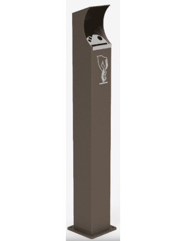 Cendrier acier sur pied