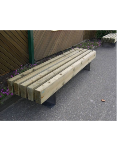 Banquette bois à lames verticales en Mélèze lg 2.5m