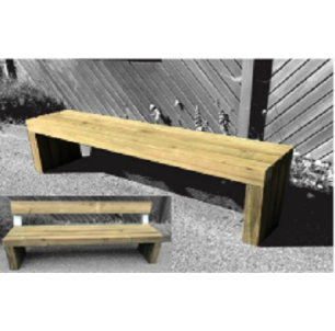 Banquette Queue d'arronde 2000 x 600 x 450