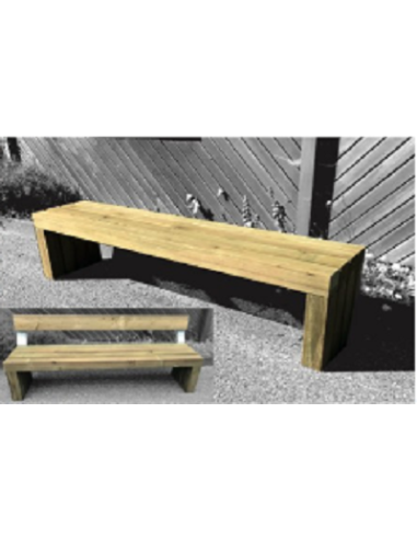 Banquette Queue d'arronde 2000 x 600 x 450