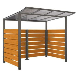 Abri vélos Modulo stratifié compact
