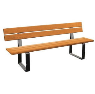 Banc riga acier et bois résineux