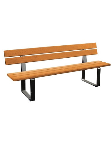 Banc riga acier et bois résineux