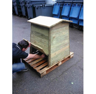 Composteur en bois de châtaignier 510 à 1000 litres