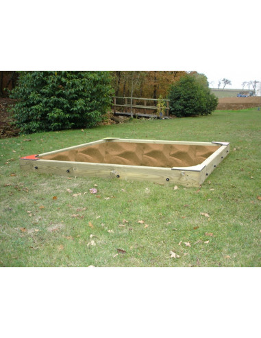 Bac à sable rouge 110L - FM Developpement