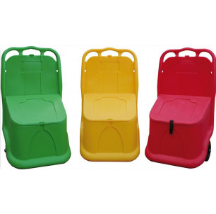 Bac à sel PE mobil 75 L Jaune 2