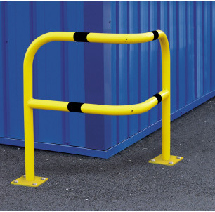 arceau angle renforce sur platine industrie acier jaune et noir protection batiment machine spl procity fabrication francaise 2