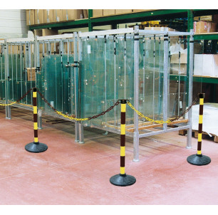 Balisage temporaire jaune/noir plastique chaîne chantier manifestation 2