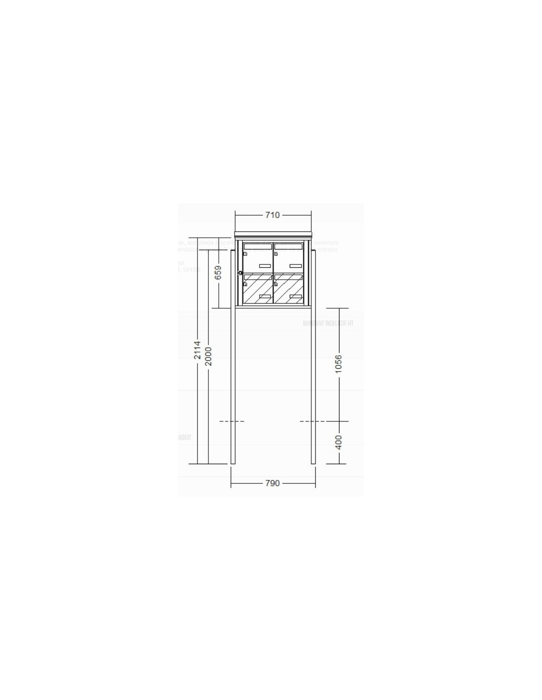 Boîte aux lettres 9 volumes sur pied